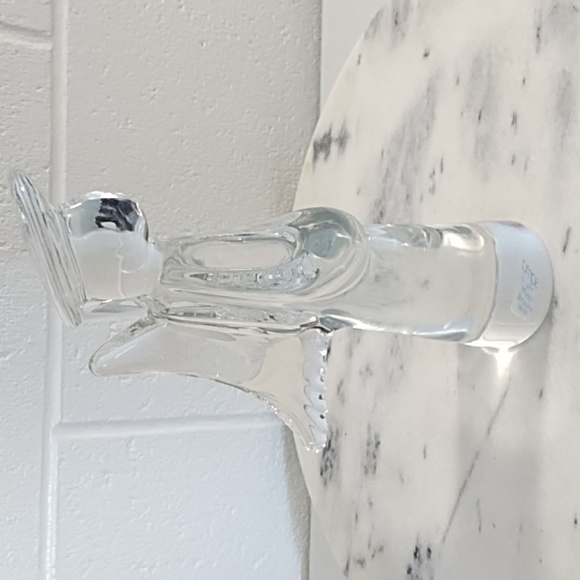 Vintage 9" Tall Clear Lead Chrystal Christmas Angel 2.24LB - Picture 11 of 16